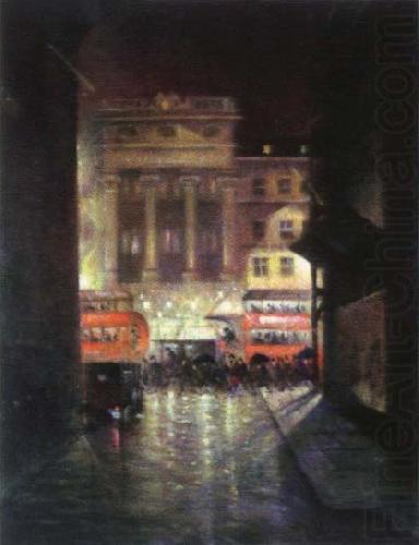 the strand by night, christopher r.w.nevinson